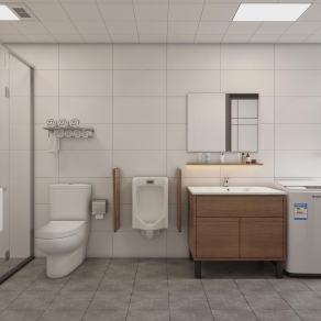 现代酒店卫生间3D模型下载